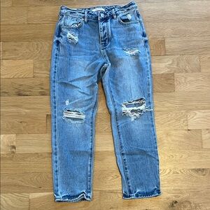 PacSun Light Blue Distressed Mom Jeans